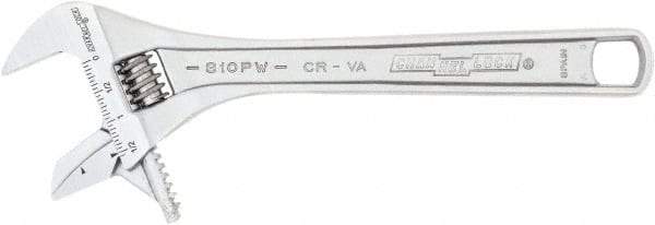 Channellock - 1-9/16" Jaw Capacity, 10" Standard Adjustable Wrench - Chrome Vanadium Steel, Chrome Finish, 10-1/4" OAL - Makers Industrial Supply