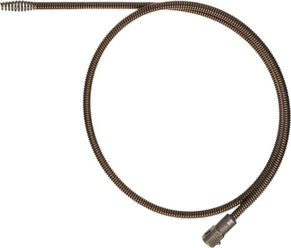 Milwaukee Tool - 0.3333" x 4' Drain Cleaning Machine Cable - Bulb Auger, 2" to 4" Pipe, Use with Milwaukee Urinal Augers - Makers Industrial Supply