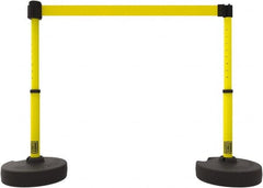 Banner Stakes - 42" High Plastic Pedestrian Barrier - 15' Long Rope - Makers Industrial Supply