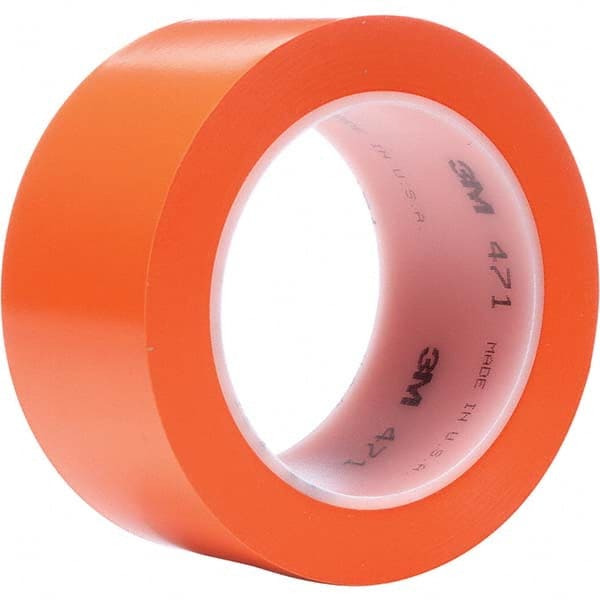 3M - 36 Yd x 1/4" Orange Vinyl Film Tape - Makers Industrial Supply