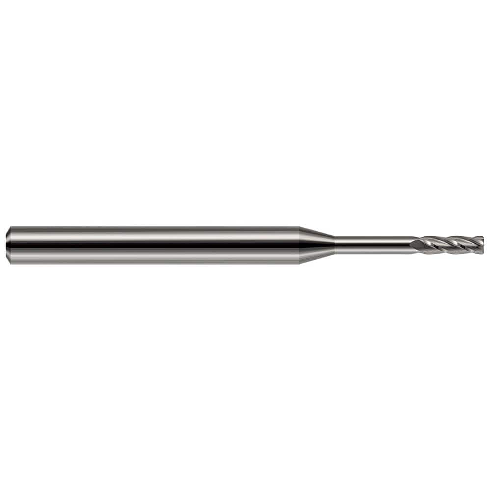 Harvey Tool - Corner Radius & Corner Chamfer End Mills; Mill Diameter (mm): 0.80 ; Mill Diameter (Inch): 1/32 ; Mill Diameter (Decimal Inch): 0.0310 ; End Type: Corner Radius ; Corner Radius (Decimal Inch): 0.0100 ; Number of Flutes: 2 - Exact Industrial Supply