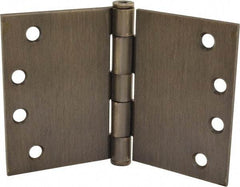 Hager - 6" Wide x 4" High Square Corner Residential Hinge - Square Edge, Steel, Oil Rubbed Bronze Finish - Makers Industrial Supply