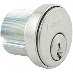 6 Pin Schlage C Kwy Mortise Cylinder Brass, Satin Chrome Finish