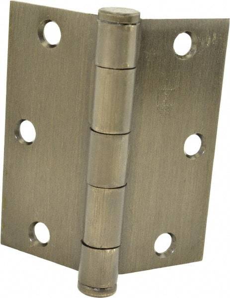 Hager - 3-1/2" Long x 3-1/2" Wide x 0.062" Thick, Steel Full Mortise Hinge - Oil Rubbed Bronze Finish, 5 Knuckles - Makers Industrial Supply