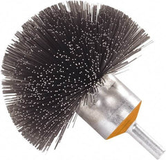 WALTER Surface Technologies - 3" Brush Diam, Crimped, End Brush - 1/4" Diam Shank, 3" Pilot Diam, 15,000 Max RPM - Makers Industrial Supply