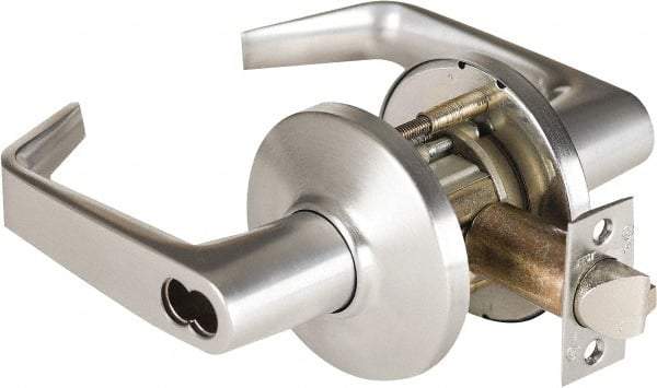 Stanley - Grade 1 Institution Lever Lockset - 2-3/4" Back Set, Zinc, Satin Chrome Finish - Makers Industrial Supply