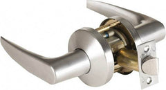 Stanley - Grade 1 Passage Lever Lockset - 2-3/4" Back Set, Zinc, Satin Chrome Finish - Makers Industrial Supply