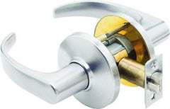 Stanley - Grade 1 Passage Lever Lockset - 2-3/4" Back Set, Zinc, Satin Chrome Finish - Makers Industrial Supply