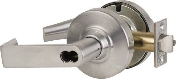 Storeroom Lever Lockset for 2-1/4″ Thick Doors 2-3/4″ Backset, Satin Chrome Finish