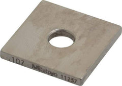 Mitutoyo - 0.107" Square Steel Gage Block - Accuracy Grade 0, Includes Certificate of Inspection - Makers Industrial Supply