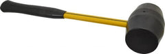 NUPLA - 2 Lb Head Rubber Mallet - 16-1/2" OAL, 16-1/4" Long Fiberglass Handle - Makers Industrial Supply