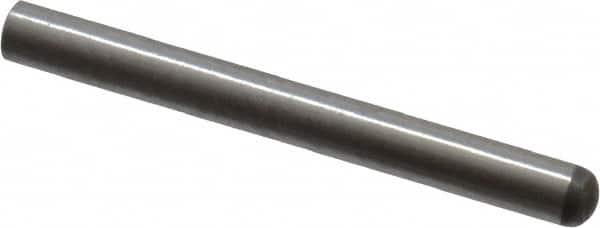 Made in USA - 2mm Diam x 20mm Pin Length 416 Stainless Steel Precision Dowel Pin - C 36-42 Hardness, 1 Beveled & 1 Rounded End - Makers Industrial Supply