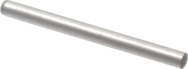 Made in USA - 2mm Diam x 24mm Pin Length 416 Stainless Steel Precision Dowel Pin - C 36-42 Hardness, 1 Beveled & 1 Rounded End - Makers Industrial Supply