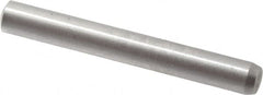 Made in USA - 2.5mm Diam x 20mm Pin Length 416 Stainless Steel Precision Dowel Pin - C 36-42 Hardness, 1 Beveled & 1 Rounded End - Makers Industrial Supply