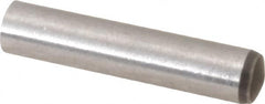 Made in USA - 4mm Diam x 20mm Pin Length 416 Stainless Steel Precision Dowel Pin - C 36-42 Hardness, 1 Beveled & 1 Rounded End - Makers Industrial Supply