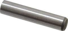 Made in USA - 6mm Diam x 30mm Pin Length 416 Stainless Steel Precision Dowel Pin - C 36-42 Hardness, 1 Beveled & 1 Rounded End - Makers Industrial Supply