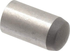 Made in USA - 8mm Diam x 16mm Pin Length 416 Stainless Steel Precision Dowel Pin - C 36-42 Hardness, 1 Beveled & 1 Rounded End - Makers Industrial Supply