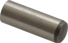 Made in USA - 10mm Diam x 30mm Pin Length 416 Stainless Steel Precision Dowel Pin - C 36-42 Hardness, 1 Beveled & 1 Rounded End - Makers Industrial Supply