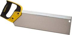 Stanley - 14" Hardened Steel Blade Back Saw - Plastic Handle, Closed Grip, 18" OAL - Makers Industrial Supply