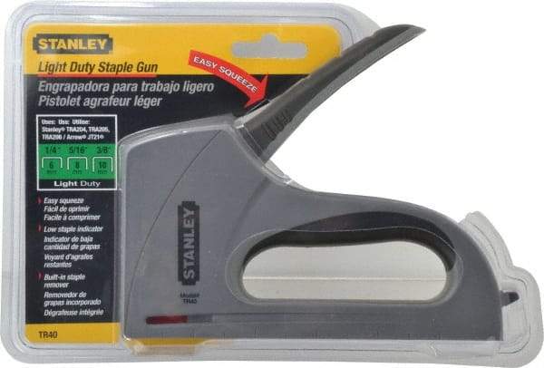 Stanley - Manual Staple Gun - 1/4, 5/16, 3/8" Staples, Silver, Steel - Makers Industrial Supply