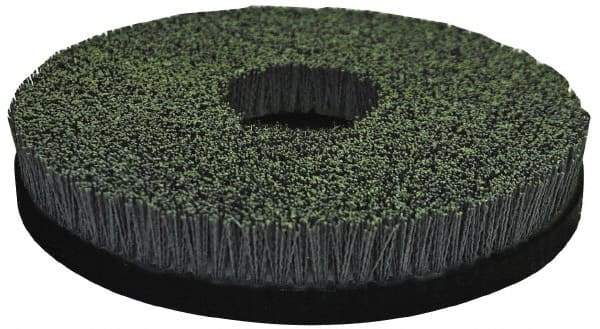 Osborn - 12" 120 Grit Silicon Carbide Straight Disc Brush - Fine Grade, Plain Hole Connector, 1" Trim Length, 7/8" Arbor Hole - Makers Industrial Supply