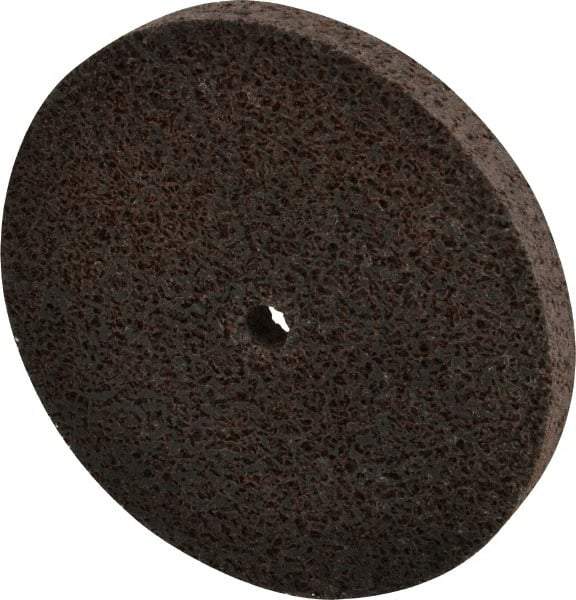 Brite Star - 3" Diam, 1/4" Face Width, 1/4" Center Hole, Fine Grade, Aluminum Oxide Deburring Wheel - Unitized, Medium Density 5 Grade, 15,100 RPM - Makers Industrial Supply