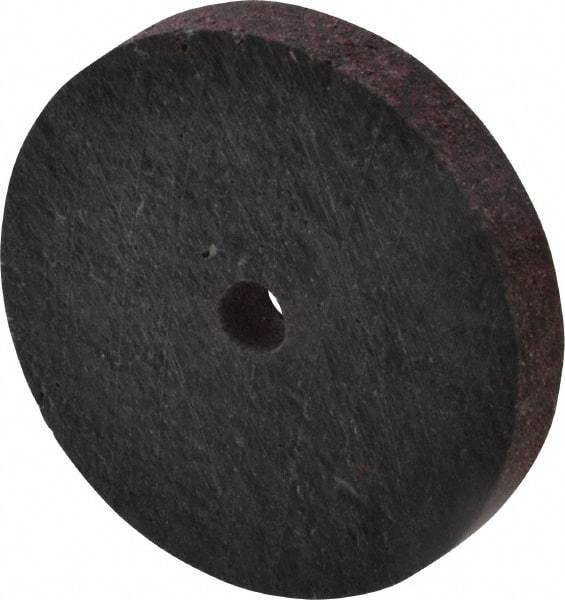 Brite Star - 2" Diam, 1/4" Face Width, 1/4" Center Hole, Medium Grade, Aluminum Oxide Deburring Wheel - Unitized, Hard Density 7 Grade, 22,100 RPM - Makers Industrial Supply