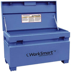 Value Collection - 36" Wide x 17" Deep x 21-5/16" High Job Site Box - Steel, Blue - Makers Industrial Supply