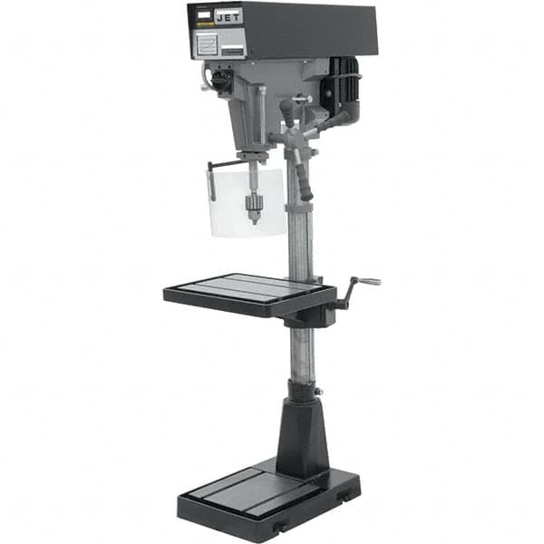 Jet - 15" Swing, Variable Speed Pulley Drill Press - Variable Speed, 1 hp, Single Phase - Makers Industrial Supply