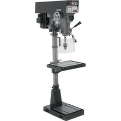 Jet - 15" Swing, Variable Speed Pulley Drill Press - Variable Speed, 1 hp, Three Phase - Makers Industrial Supply