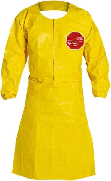 Dupont - Disposable & Chemical Resistant Aprons - 28X44 YLW 2XL 25/CS TYCHEM 2000 SLEEVED APRON - Makers Industrial Supply