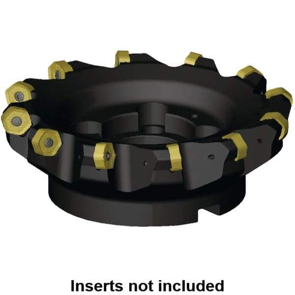 Kennametal - 51mm Cut Diam, 22mm Arbor Hole, 4.5mm Max Depth of Cut, 45° Indexable Chamfer & Angle Face Mill - 4 Inserts, HNGJ 0905.. Insert, Right Hand Cut, 4 Flutes, Through Coolant, Series Dodeka - Makers Industrial Supply