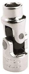 Proto - 1/4" Drive, Standard Hand Socket - 6 Points, 1-31/64" OAL, Alloy Steel, Chrome Finish - Makers Industrial Supply