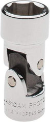 Proto - 1/4" Drive, Standard Hand Socket - 6 Points, 1-13/32" OAL, Alloy Steel, Chrome Finish - Makers Industrial Supply