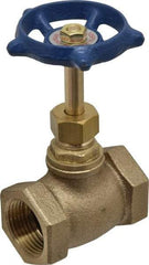 Legend Valve - 3/4" Pipe, FNPT Ends, Brass Rising Stem Globe Valve - Bronze Disc, Bolted Bonnet, 200 psi WOG, 125 psi WSP, Class 125 - Makers Industrial Supply