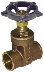 Legend Valve - 3/4" Pipe, Class 200, Sweat Brass Solid Wedge Gate Valve - 200 WOG, 1 WSP, Bolted Bonnet, For Use with Potable Water Applications - Makers Industrial Supply