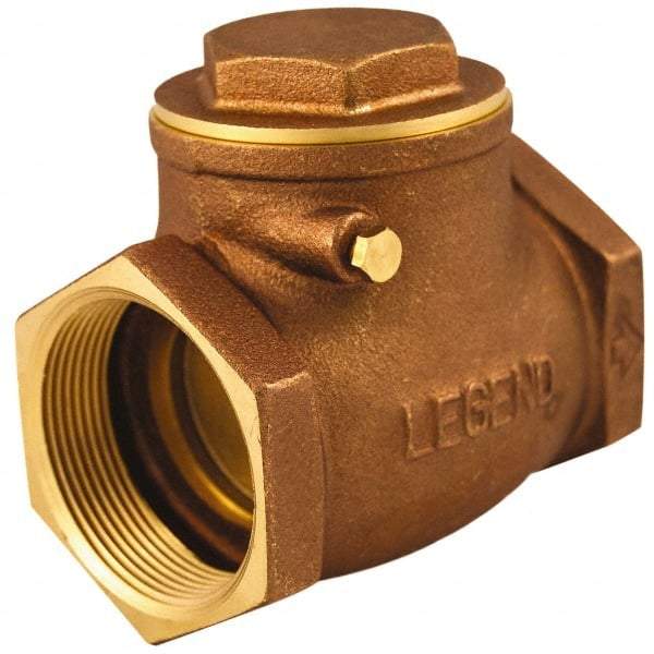 Legend Valve - 1/2" Cast Brass Check Valve - Service Check Valve, FNPT, 200 WOG - Makers Industrial Supply