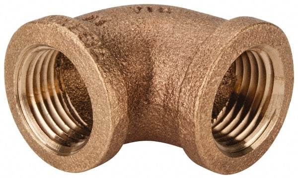 Legend Valve - Class 125, 1/2" Internal Pipe, Bronze 90° Elbow - FNPT x MNPT - Makers Industrial Supply