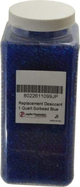 PRO-SOURCE - 1 Qt Air Dryer Jar Sorbead Blue Desiccant - For Use with Jupiter Pneumatics Desiccant Dryers - Makers Industrial Supply