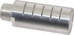 PRO-SOURCE - 1/2 Male NPT, 1" Hex, 3-1/4" OAL, Muffler - 300 Max psi, 60 CFM, Aluminum - Makers Industrial Supply