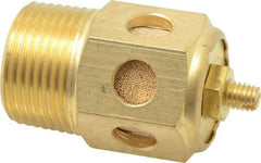 PRO-SOURCE - 3/4 Male NPT, 1-1/16" Hex, 2-3/8" OAL, Speed Control Muffler - 300 Max psi, 70 CFM, Brass - Makers Industrial Supply