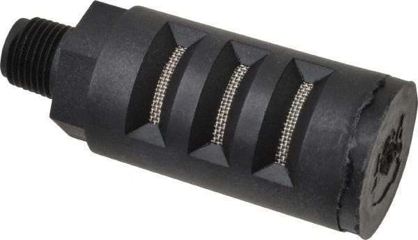 PRO-SOURCE - 1/8 Male NPT, 5/8" Hex, 2-7/64" OAL, Muffler - 150 Max psi, Glass Filled Nylon - Makers Industrial Supply