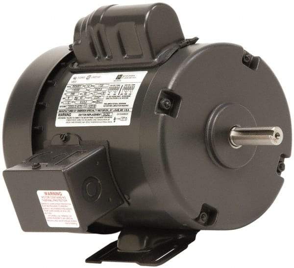 US Motors - 1 Max hp, 1,725 Max RPM, Single Cap Start Electric AC DC Motor - 115/208-230 V Input, Single Phase, 56H Frame, 5/8" Shaft Diam, Rigid Base Mount, ODP Enclosure - Makers Industrial Supply