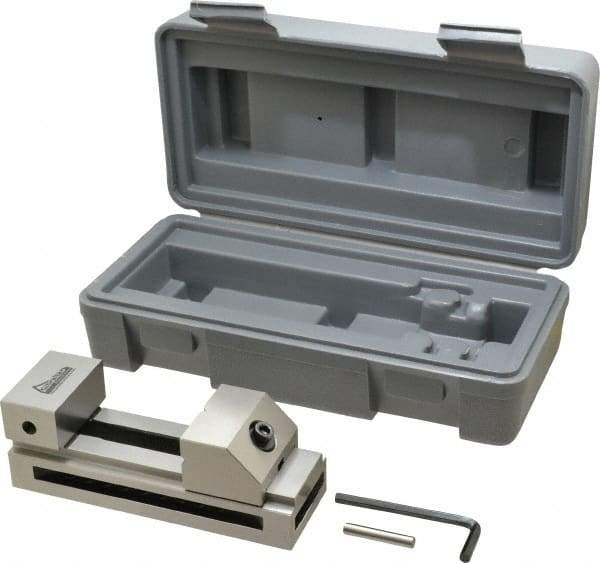 Gibraltar - 1-31/32" Jaw Width, 65mm Jaw Opening Capacity, 0.984" Jaw Height, Toolmaker's Vise - Flat Jaw, 0.003" Parallelism, 0.005" Squareness, 135mm OAL x 1.97" OAH - Makers Industrial Supply