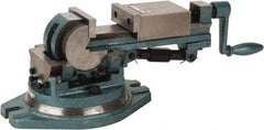 Gibraltar - 3" Jaw Width, 3-1/2" Jaw Opening Capacity, 3-Way Angle Swivel Machine Vise - Manual Operation, 1 Station, 16" Long x 6.3" High x 1-1/4" Deep, Cast Iron - Makers Industrial Supply