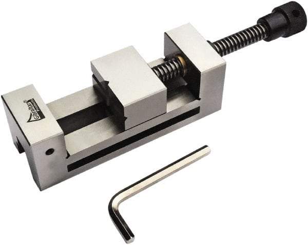 Gibraltar - 2.48" Jaw Width, 3.43 Jaw Opening Capacity, 1.26" Jaw Height, Toolmaker's Vise - Flat Jaw, 0.00012" Parallelism, 0.0002" Squareness, 230mm OAL x 2.48" OAH - Makers Industrial Supply