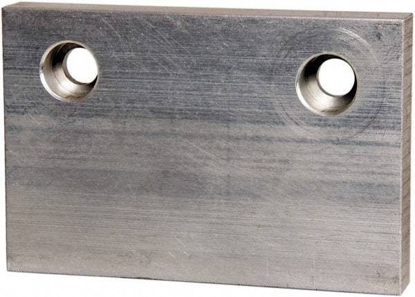 Gibraltar - 6" Wide x 4" High x 3/4" Thick, Flat/No Step Vise Jaw - Soft, Aluminum, Fixed Jaw, Compatible with 6" Vises - Makers Industrial Supply