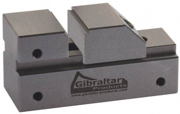 Gibraltar - 1" Jaw Width, 13/16" Jaw Opening Capacity, 3/8" Jaw Height, Toolmaker's Vise - Flat Jaw, 0.005" Parallelism, 0.005" Squareness, 65mm OAL x 1-1/4" OAH - Makers Industrial Supply