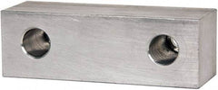 Gibraltar - 6" Wide x 2" High x 2" Thick, Flat/No Step Vise Jaw - Soft, Aluminum, Fixed Jaw, Compatible with 6" Vises - Makers Industrial Supply