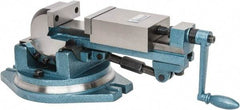 Gibraltar - 4" Jaw Width, 4-11/64" Jaw Opening Capacity, 3-Way Angle Swivel Machine Vise - Manual Operation, 1 Station, 20" Long x 7.28" High x 1-1/2" Deep, Cast Iron - Makers Industrial Supply